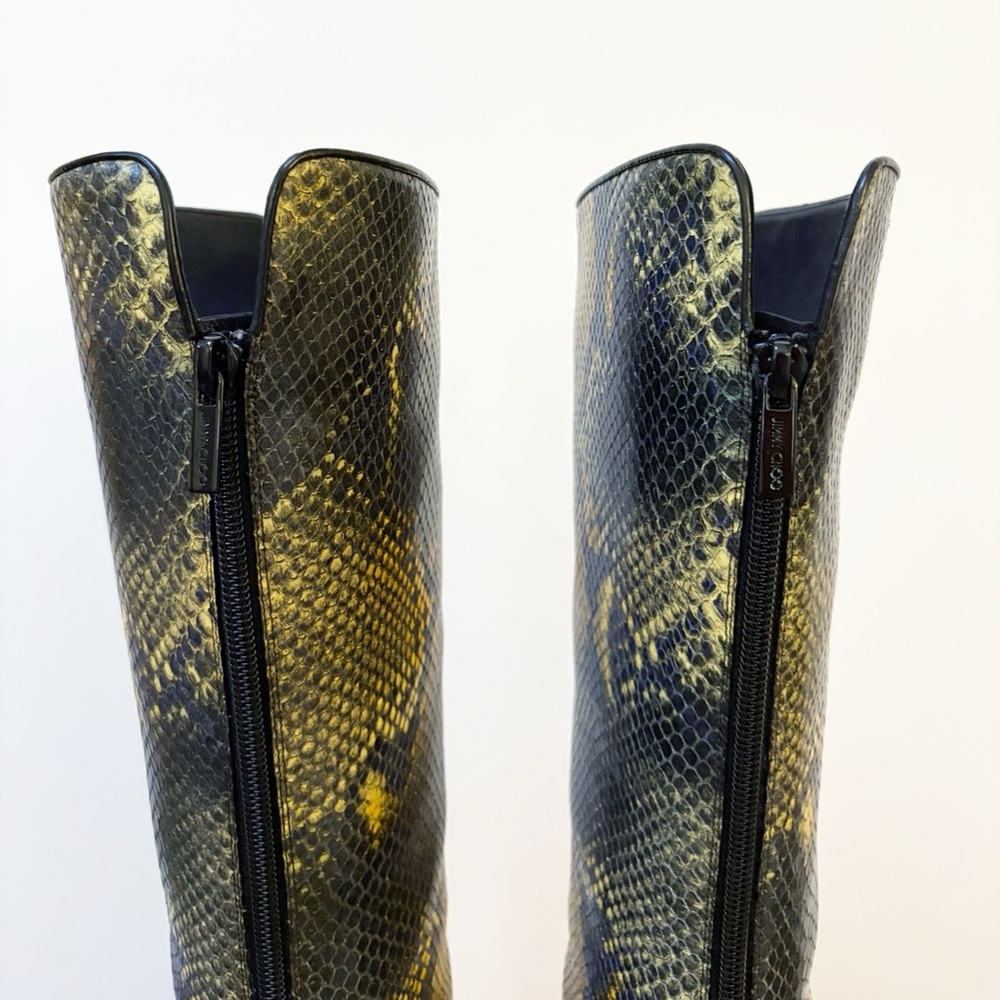 Jimmy Choo Python Printed Leather Knee High Boot - image 9